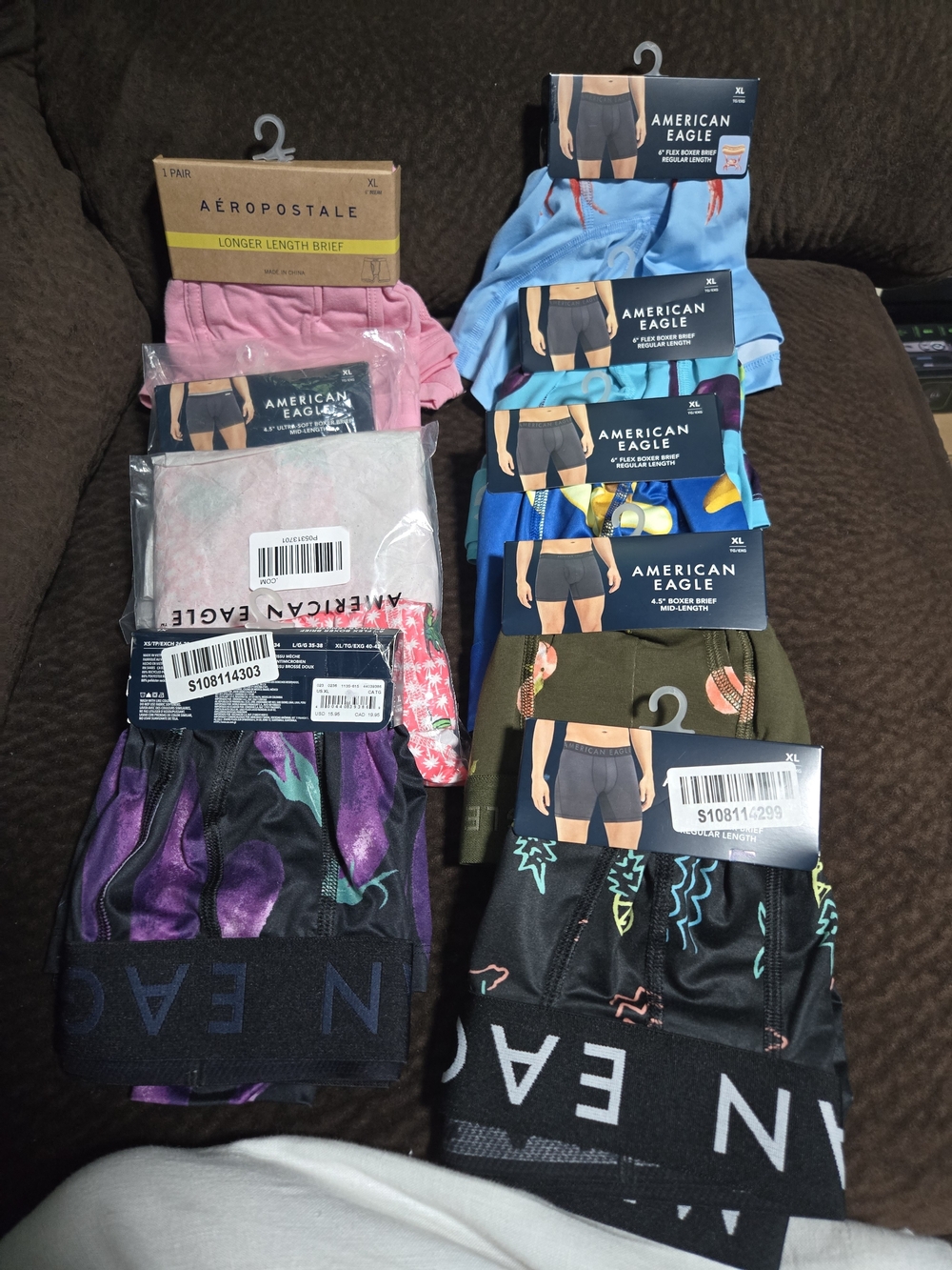 American Eagle Outfitters Men’s Boxer Briefs - Black, Purple, Blue, Olive, Pink